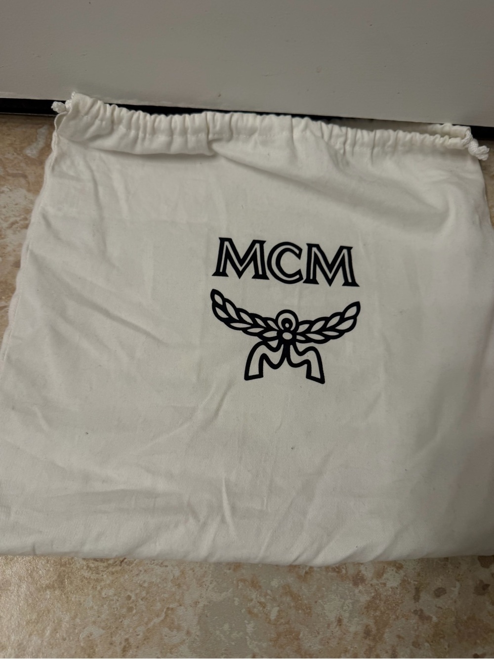 MCM Tan Visetos Crossbody Bag with Gold Chain Strap - Picture 12 of 12